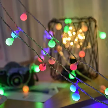 1,2 м, 3 М, 6 М, 10 М, Сказочная гирлянда, светодиодные гирлянды с шариками, водонепроницаемые для украшения Рождественской елки, свадьбы, дома, в помещении, на батарейках