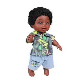 10 дюймов 25 см черная кукла с вьющимися волосами ПВХ милые игрушки для кукол в подарок для детей