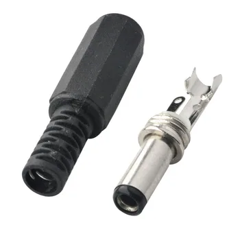 10 Шт. штекер питания постоянного тока Разъем адаптера 2,5 мм x 5,5 мм адаптер длиной 14 мм штекер для кабеля