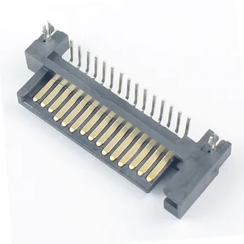 10шт Sata 15 Pin 15P Однорядный разъем с прямым углом наклона 90 градусов Разъем-адаптер для подключения жесткого диска