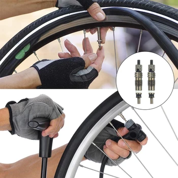 10шт Вставка штока клапана Латунные Детали для ремонта сердечника клапана велосипедной шины Запасные части для шоссейного MTB велосипеда