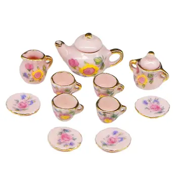 11 шт. набор миниатюрных чайных чашек в кукольном домике, кухонные принадлежности для сцены из жизни