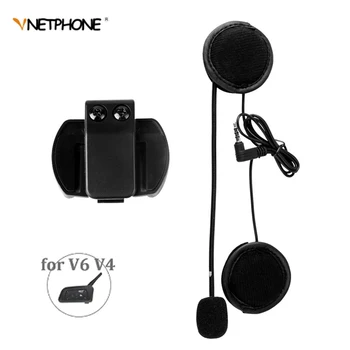 1шт Мотоциклетный Интерком Микрофон Headphone Шлем Интерком Зажимы Для Vnetphone V4 V6 Мотоциклетный Шлем Bluetooth Интерком