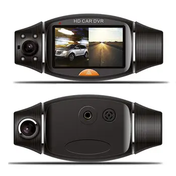 2,7-дюймовый сенсорный GPS-дисплей с потоковым видеорегистратором заднего вида, Двойная автомобильная камера, Видеорегистратор