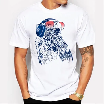 2019 Мужская модная футболка с принтом DJ Owl, крутые футболки с коротким рукавом T223