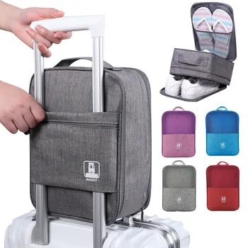 2022 Черно-серая переносная сумка для обуви для путешествий, водонепроницаемый органайзер для хранения, модные органайзеры для чемоданов, сумка для хранения обуви для путешествий