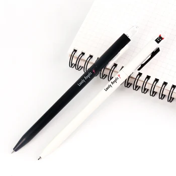 24 шт./лот, шариковая ручка Cute Demon, 0,5 мм, черные гелевые чернила для письма, подарочные Канцелярские принадлежности, офис, школа, F816