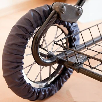 2шт Многоразового использования Чехол для колеса коляски из ткани Оксфорд Защитные пылезащитные аксессуары