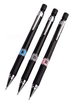 3 штуки черных механических карандашей Ластик Дизайн верхнего пресса 0,5 мм Автоматические карандаши