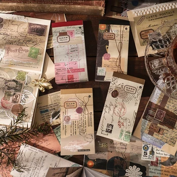 50 шт Винтажные Антикварные наклейки для писем на конверте, книга, дневник 