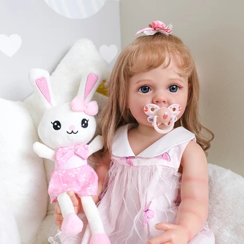 55 СМ Reborn Baby Doll Полностью Силиконовая Принцесса Бетти Малыш Реалистичная Ручная Работа 3D Кожа Многослойная Живопись Художественная Кукла
