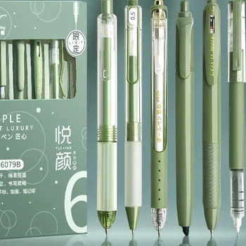 6шт Набор цветных маркеров для гелевой ручки Kawaii, набор ручек для письма школьников, Лот Корейских и Японских школьных канцелярских принадлежностей Kawaii