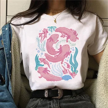 Ajolote Axolotl футболка женская дизайнерская японская футболка женская дизайнерская y2k уличная одежда