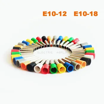 E10-18 Трубки, Изолированные концевые клеммы шнура, Кабельный разъем, клеммы проводов, Изолирующий Обжимной разъем для проводов