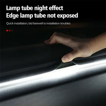 Frunk Brighten LED Strip Модифицированное Освещение для Tesla Model 3 Y S X Водонепроницаемая Светодиодная Лампа Переднего Багажника, Теплый Белый Свет