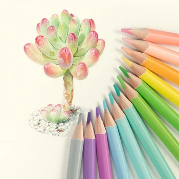 HCCKG 12/24 Пастельные карандаши Colos Macaron Профессиональный набор для рисования для художественной школы