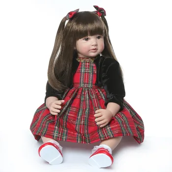 NPK 60 см Силиконовые Возрожденные Детские Куклы Baby Doll Живая Реалистичная Boneca Bebes Реалистичная Кукла Для Девочек Reborn На День Рождения Рождество
