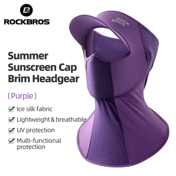 ROCKBROS Летняя солнцезащитная шелковая кепка с полями, дышащие головные уборы с отверстием для очков, не вызывающие удушья Спортивные шляпы для рыбалки на открытом воздухе