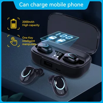 TWS X10 Bluetooth гарнитура беспроводные Наушники Наушники HD Зарядная Коробка Спортивные Шумовые Водонепроницаемые Наушники С Микрофоном и Мобильным Питанием