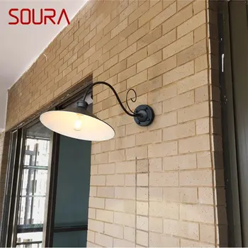 · Настенный светильник SOURA, классические бра, водонепроницаемая светодиодная лампа в форме рожка для дома на крыльце виллы