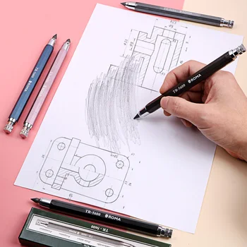 Автоматический карандаш 5,6 Мм для эскиза 4B 6B 8B Подвижные Карандаши для рисования Эстетические Канцелярские принадлежности Художественные принадлежности для рисования