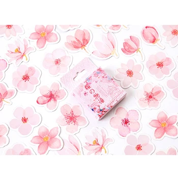 бесплатная доставка 56 упаковок стикеров Sakura's Story в штучной упаковке, клей для планировщика скрапбукинга, канцелярские наклейки