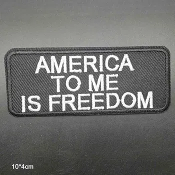 Буквы, слова, Америка для меня - свобода, оружие, Новинка американской тематики, Нашивки с вышивкой на одежде, оптовая продажа одежды