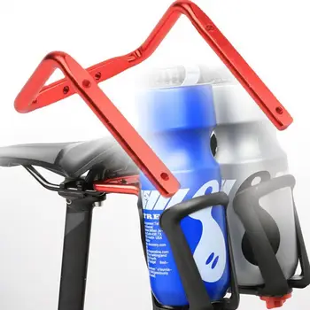 Велосипед Устойчивое металлическое велосипедное крепление Сзади, кронштейн для седла-рейки, Двойные клетки для бутылок с водой, выдвижной чайник, фиксированная стойка