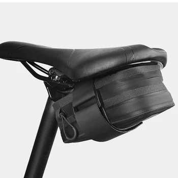 Велосипедная сумка объемом 0,5 л, велосипедное седло, сумка для подседельного штыря, корзина, Противоударная Водонепроницаемая Складная задняя сумка для MTB велоспорта, сумка для хранения