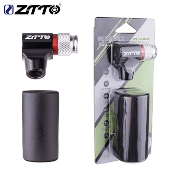 Велосипедный CO2-насос ZTTO Крепление адаптера для картриджа с CO2-картриджем Высокого давления, совместимый с FV AV клапаном Schrader Presta, Воздушный насос для велосипедных шин
