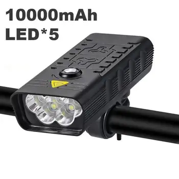 Велосипедный фонарь 10000 мАч USB перезаряжаемый 3000 люмен Велосипедная фара 5T6 LED Супер Яркий фонарик передние фонари и задний Задний фонарь