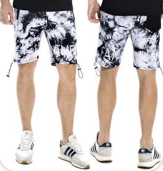 Весна/ лето 2023, уличный тренд, шорты с завязками, светоотражающие надписи, свободные мужские спортивные штаны в стиле хип-хоп