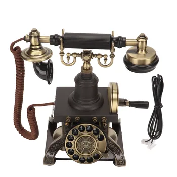 Вращающийся винтажный стационарный телефон, вращающийся циферблат, Антикварный Стационарный телефон для офиса, дома, отеля, Аксессуары для дома в европейском стиле