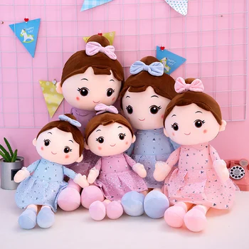 Гигантские мягкие куклы-принцессы для девочек, плюшевые тряпичные куклы с платьем, Мультяшная плюшевая свадебная игрушка, Подруга, Рождественский подарок
