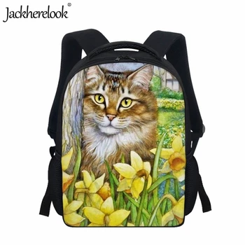 Детские школьные сумки Jackherelook, Новый прекрасный дизайн с котенком, практичные школьные сумки для детей, Студенческий рюкзак для путешествий