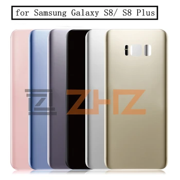 Для SAMSUNG Galaxy S8 G950F S8 plus G9550 Задняя Крышка Батарейного отсека Задняя Стеклянная крышка корпуса Замените SAMSUNG S8 Крышку Батарейного отсека