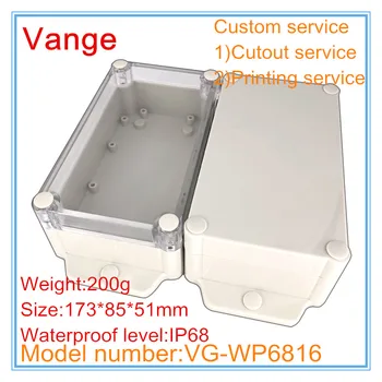 доступно прозрачное покрытие 1 шт./лот IP68, водонепроницаемая распределительная коробка из АБС-пластика для подключения проводов под водой 173*85* 51 мм