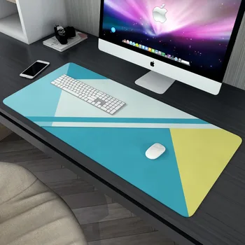 игровой коврик для мыши XL размером 80x30 см с замковым краем, геометрический узор, компьютерная клавиатура, коврик для мыши, подушка для ноутбука, нескользящий коврик для стола