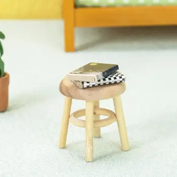 Изысканный мини-барный стул, модель мини-стула с гладкой поверхностью, милый реквизит для фотосессии, украшение мини-барного стула