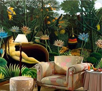 Картина бейбехан диван обои для спальни фон тропического леса большие настенные обои Нестандартного размера 3D настенные обои