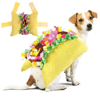 Костюм собаки, ткань для косплея щенка, дизайн гамбургера, реквизит для фотосъемки, хлопок, восхитительный для вечеринки