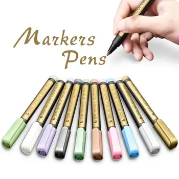 Красочная металлическая ручка для перманентной окраски, художественная роспись металла, наружная маркировка чернилами-маркером