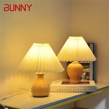 Креативная настольная лампа BUNNY Nordic Mushroom Light Настольная деревянная светодиодная декорация для домашнего бара в спальне