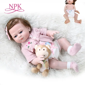 Кукла размером 48 см NPK sweet premie baby, ручная детальная роспись, мизинец, силикон во все тело, анатомически правильная кукла bebe reborn