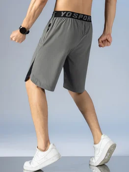 Летние Мужские толстовки с карманами на молнии, Быстросохнущие спортивные шорты для тренировок, мужская спортивная одежда больших размеров, Свободные повседневные Короткие брюки 6XL