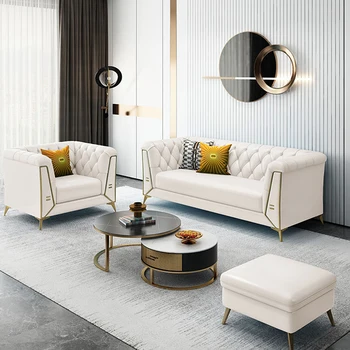 мебель для гостиной Кровать с откидной спинкой Белое Современное кресло Диван для гостиной Роскошная минималистская мебель для гостиной Divano