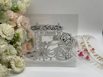Мишка из прозрачной силиконовой резины, штамп и листовая матрица для скрапбукинга, Фотоальбом с милым рисунком 