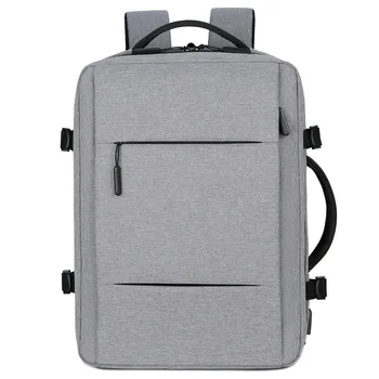 Мужской рюкзак большой емкости с возможностью расширения, USB-зарядка, мужской рюкзак для ноутбука, водонепроницаемый рюкзак для деловых поездок, багажные сумки