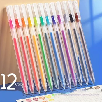 Набор цветных гелевых ручек Kawaii blue 0,5 мм шариковая ручка для журнала, милые школьные канцелярские принадлежности