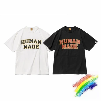 Новая футболка, сделанная человеком, мужская, женская, 1: 1, высококачественная футболка с буквенным логотипом, сделанная человеком, футболки, топы